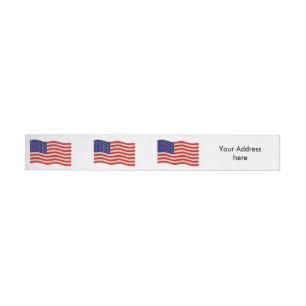 Vlag van de Verenigde Staten van Amerika - grungy Adreslabel Wikkel