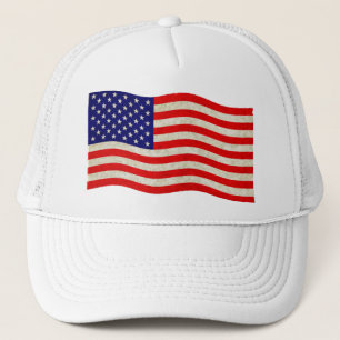 Vlag van de Verenigde Staten van Amerika - grungy Trucker Pet