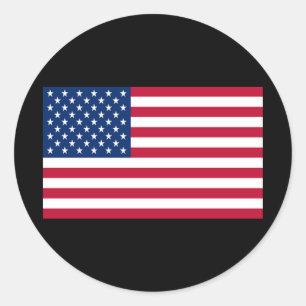 Vlag van de Verenigde Staten van Amerika Ronde Sticker