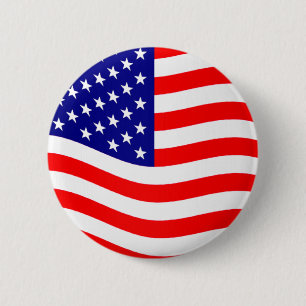 Vlag van de Verenigde Staten van Amerika - uw idee Ronde Button 5,7 Cm