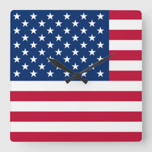 Vlag van de Verenigde Staten van Amerika Vierkante Klok