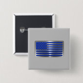 Vlag van de Verenigde Staten Vierkante Button 5,1 Cm (Voorkant /achterkant)