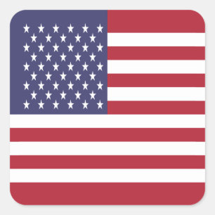 Vlag van de Verenigde Staten Vierkante Sticker