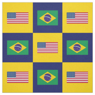 Vlag van de Verenigde Staten, vlag van Brazilië o Stof