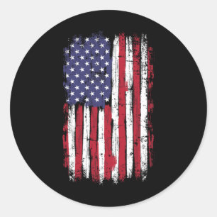 vlag van de verenigde staten voor de dag van de A Ronde Sticker