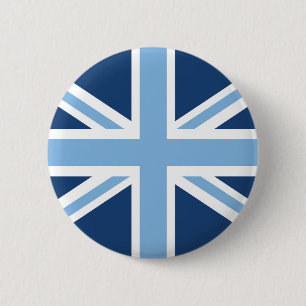 Vlag van de vlag van de Unie in Sky en Navy Blue Ronde Button 5,7 Cm