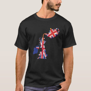 Vlag van de vlag van de Unie voor kinderen en Brit T-shirt