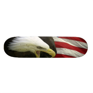 VLAG VAN DE VLAG VAN DE VS met het Decennium van h Skateboard