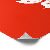 Vlag van de vlag van Hong Kong Bauhinia Blakeana H Poster (Hoek)