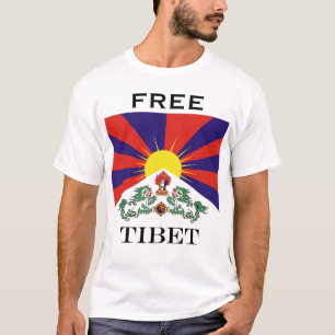 Vlag van de vlag van Tibet of Snow Lion T-shirt