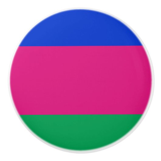 Vlag van de Volksrepubliek Kuban Keramische Knop (Voorkant)