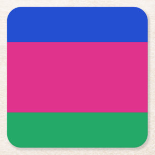 Vlag van de Volksrepubliek Kuban Vierkante Kartonnen Onderzetter