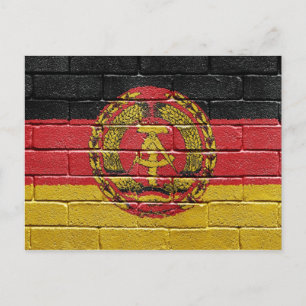 Vlag van de voormalige Duitse Democratische Republ Briefkaart
