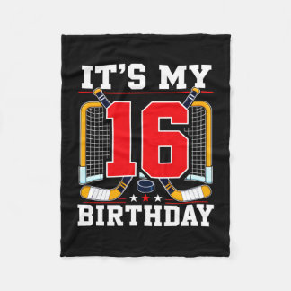 Vlag van de VS 16e verjaardag hockeyspeler 16 jaar Fleece Deken