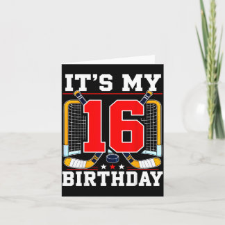 Vlag van de VS 16e verjaardag hockeyspeler 16 jaar Kaart