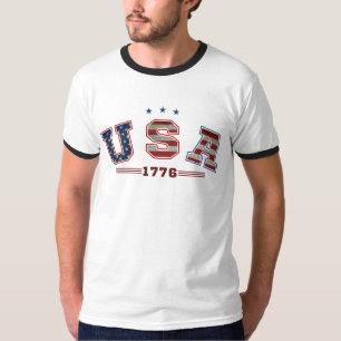 Vlag van de VS 1776 Onafhankelijkheidsdag Veteran T-shirt