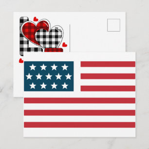 Vlag van de VS 2026 – Krachtige Amerikaanse vlag v Feestdagenkaart
