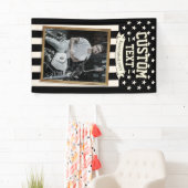 Vlag van de VS Aangepaste fotobanner, Zwarte vlag Spandoek (Insitu)