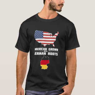 Vlag van de VS Amerikaans geteeld met Duitse worte T-shirt