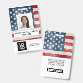 Vlag van de VS Amerikaanse aangepaste foto naam we Badge (Voor- en achterkant)