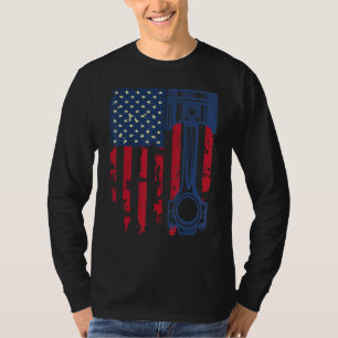 Vlag van de VS Auto-hersteller Automechanicien Sle T-shirt