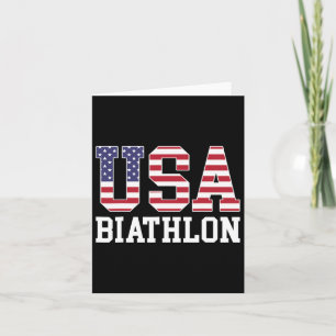 Vlag van de VS Biathlonist - Amerikaanse Biathlon Kaart