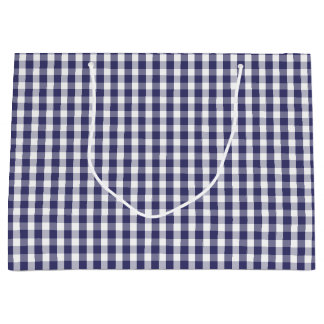 Vlag van de VS Blauw en Wit Gingham Geruit Groot Cadeauzakje