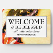  Vlag van de VS BLOESSEN Welkom Fotoplaat (voorkant)