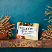  Vlag van de VS BLOESSEN Welkom Fotoplaat (Zijkant)