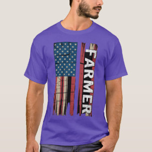 Vlag van de VS Boer Amerikaanse Boeren Patriottisc T-shirt