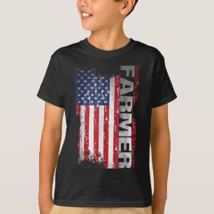 Vlag van de VS Boer voor 4 juli T-shirt