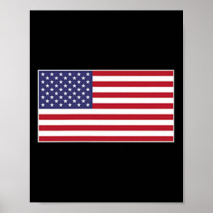Vlag van de VS Borst Patch Star Spangled Banner Am Poster