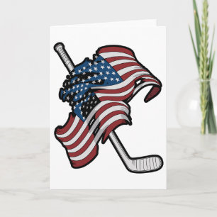 Vlag van de VS gemaakt van hockeysticks Kaart