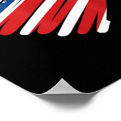 Vlag van de VS Hart Amerikaanse Patriottische Herd Poster (Hoek)