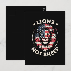 Vlag van de VS, LEEUWEN NIET SCHAPEN Briefkaart