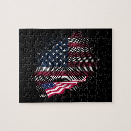 Vlag van de VS Legpuzzel (Horizontaal)