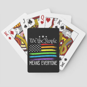 Vlag van de VS LGBTQ Gelijkheid Wij het Volk Betek Pokerkaarten