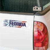 vlag van de VS met Star - Florida Bumpersticker (Op Truck)