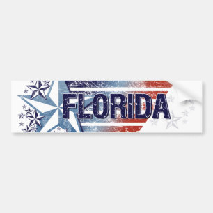 vlag van de VS met Star - Florida Bumpersticker