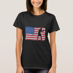 Vlag van de VS MMA-vechter Kickboksen Combat Bokse T-shirt