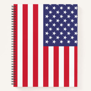 Vlag van de VS Patriottische Amerikaanse Rode Witt Notitieboek