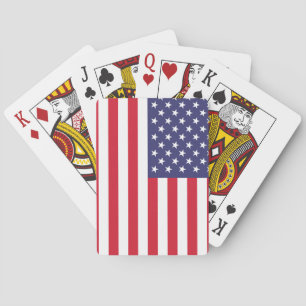 Vlag van de VS Patriottische Amerikaanse Rode Witt Pokerkaarten