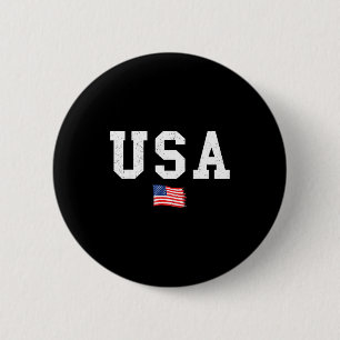 Vlag van de VS patriottische Amerikaanse vlag 4 ju Ronde Button 5,7 Cm
