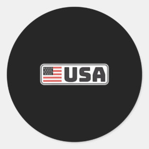 Vlag van de VS Patriottische Amerikanen Trots Vere Ronde Sticker