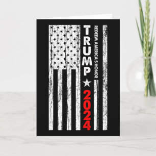 Vlag van de VS Red Amerika's Eer Trump 2024 Kaart