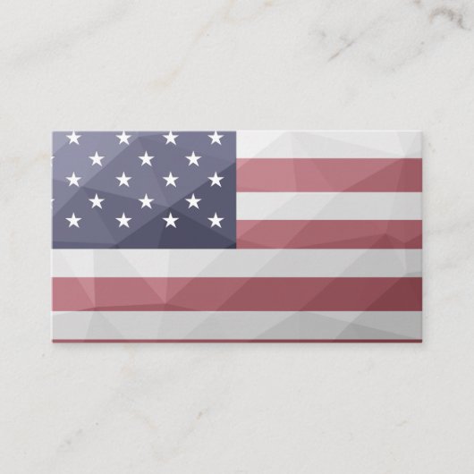 Vlag van de VS Rood Wit Blauw Amerika Geometrisch Visitekaartje (Voorkant)