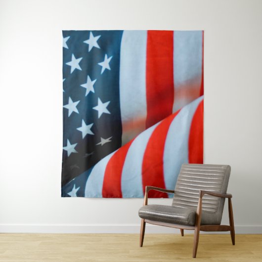 Vlag van de VS Rood Wit en Blauw Wandkleed (In situ)