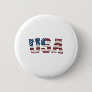 Vlag van de VS sterren en strepen voor patriottisc Ronde Button 5,7 Cm