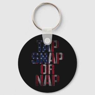 Vlag van de VS Tap Snap of Nap Jiu Jitsu Brazilian Sleutelhanger
