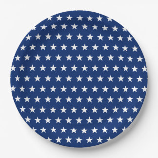 Vlag van de VS Thema Sterren Patroon Blauw Papieren Bordje